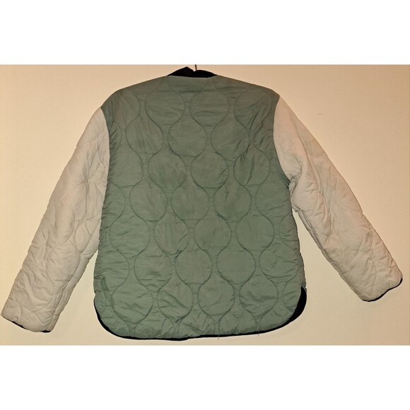 ZARA Kids Soft  Quilted Lightwear Girls Letterman  Jacket‎ Green Sz 9-10 - Picture 7 of 8